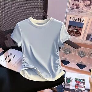 Elegant Sky Blue Women's Blouse